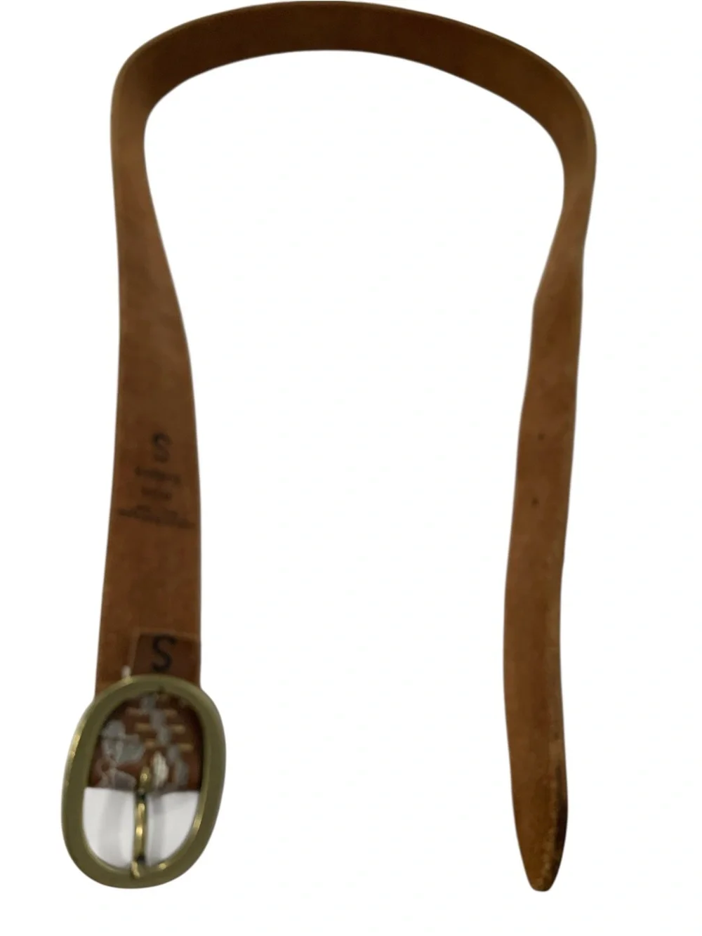Lucky Brand embroidered leather belt floral stitched boho western cottagecore